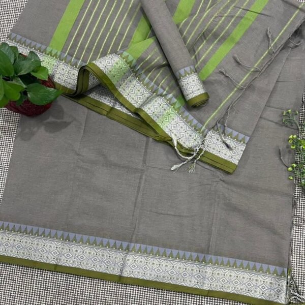 Pure Cotton Tangail Woven Saree (P-2945) - Image 3