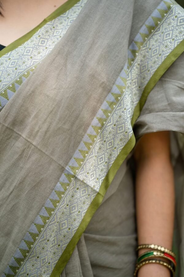 Pure Cotton Tangail Woven Saree (P-2945) - Image 2