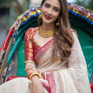 Pure Cotton Tangail Woven Saree (P-2947)
