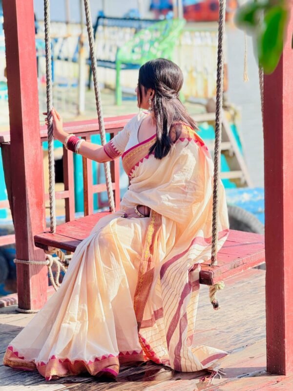 Pure Cotton Tangail Woven Saree (P-2948) - Image 2