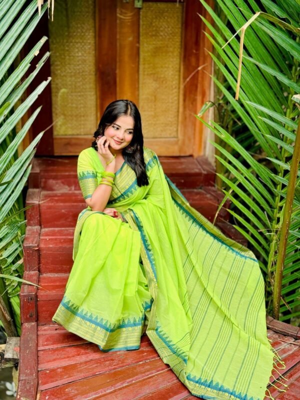 Pure Cotton Tangail Woven Saree Pure Cotton Tangail Woven Saree Pure Cotton Tangail Woven Saree Pure Cotton Tangail Woven Saree (P-2949) - Image 2