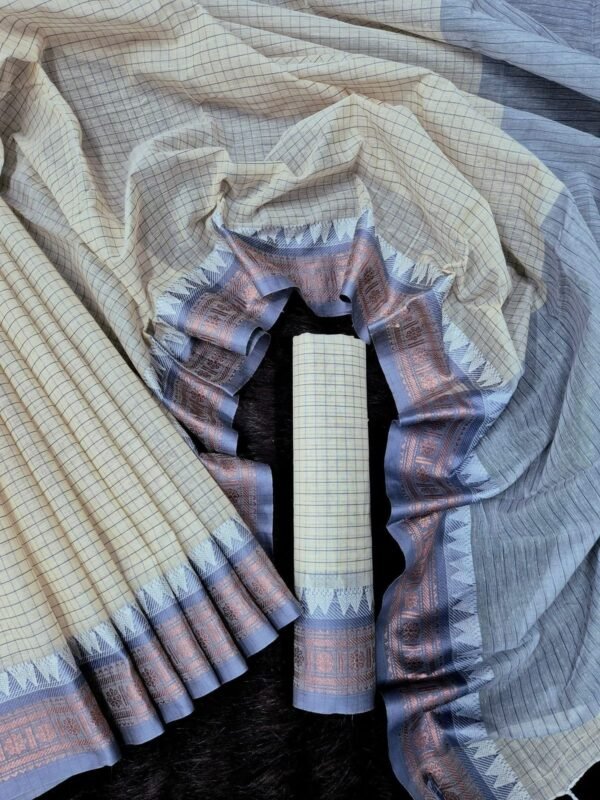 Pure Cotton Tangail Woven Saree (P-2952) - Image 2