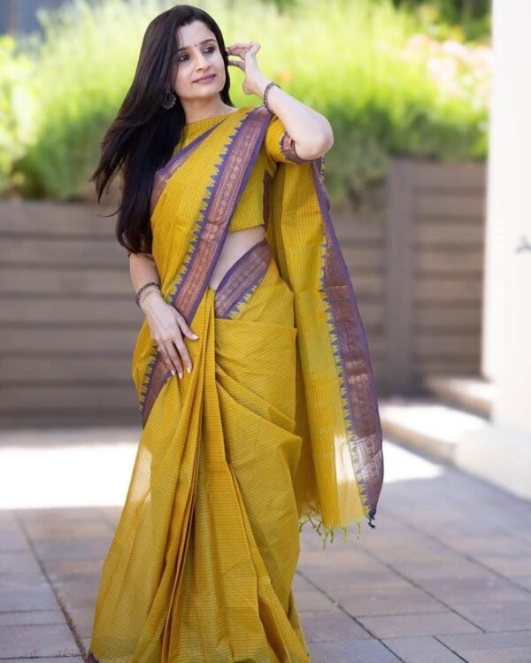 Pure Cotton Tangail Woven Saree (P-2953) - Image 2