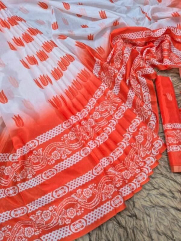 Exquisite Chanderi silk saree – lightweight, elegant, and perfect for festive occasions. (P-3062) - Image 2