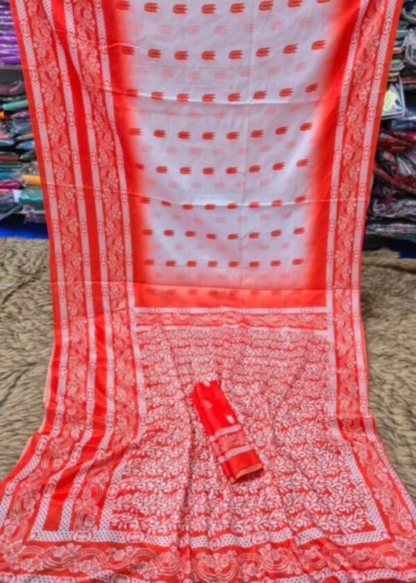 Exquisite Chanderi silk saree – lightweight, elegant, and perfect for festive occasions. (P-3062)